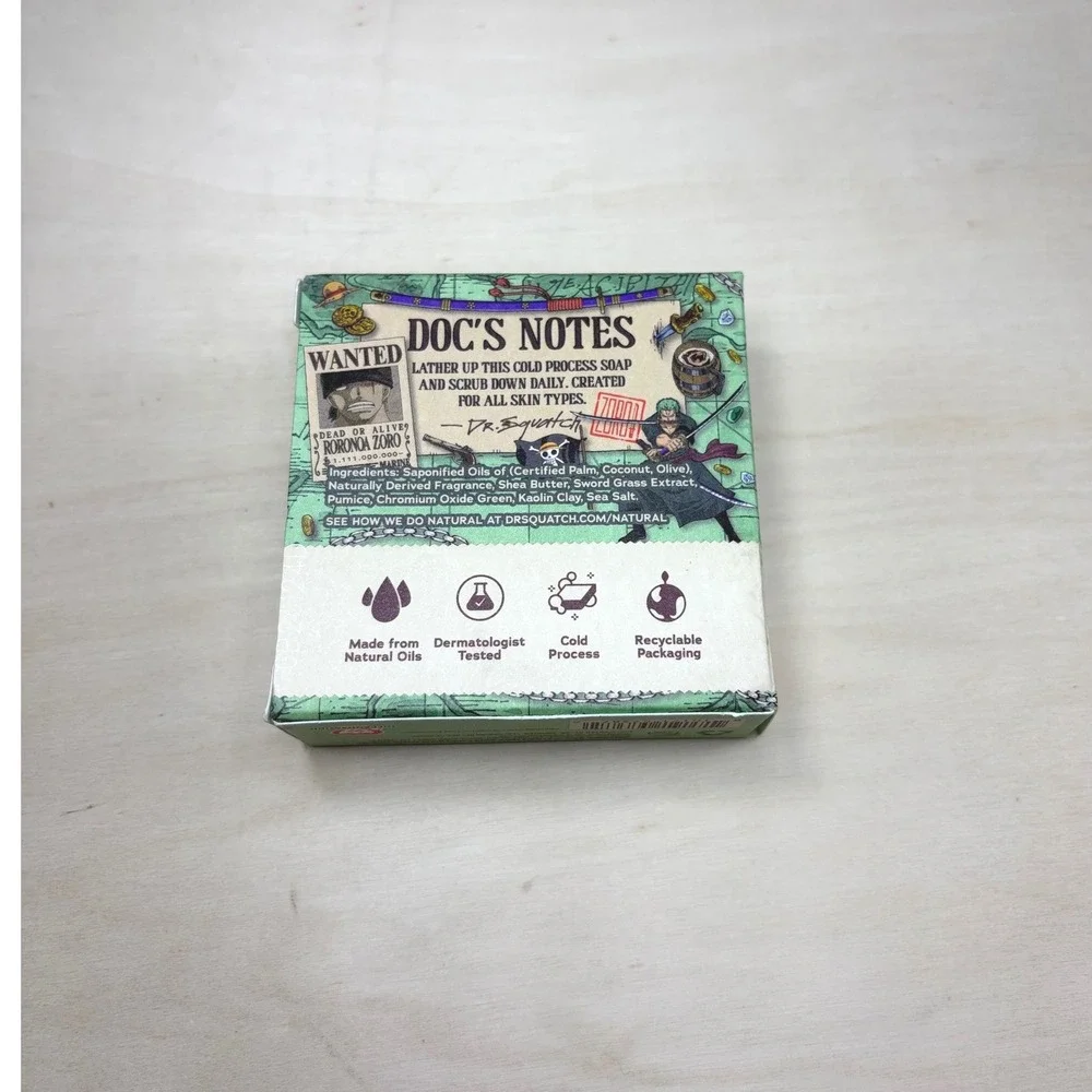 Dr. Squatch One Piece Three Sword Surge Soap Zoro Limited Edition 5oz Bar